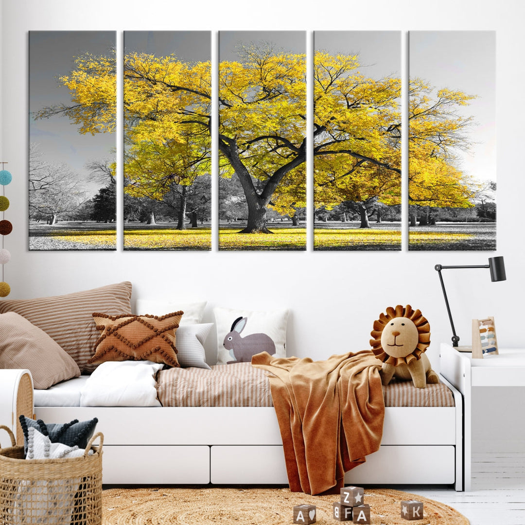 Yellow Tree Large Canvas Print Landscape Photo Wall Art Home Decoration