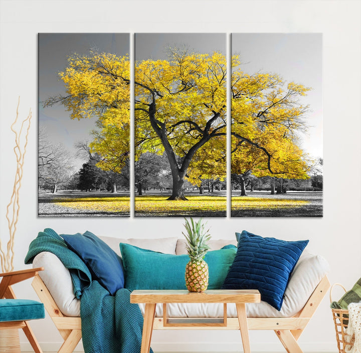 Yellow Tree Large Canvas Print Landscape Photo Wall Art Home Decoration