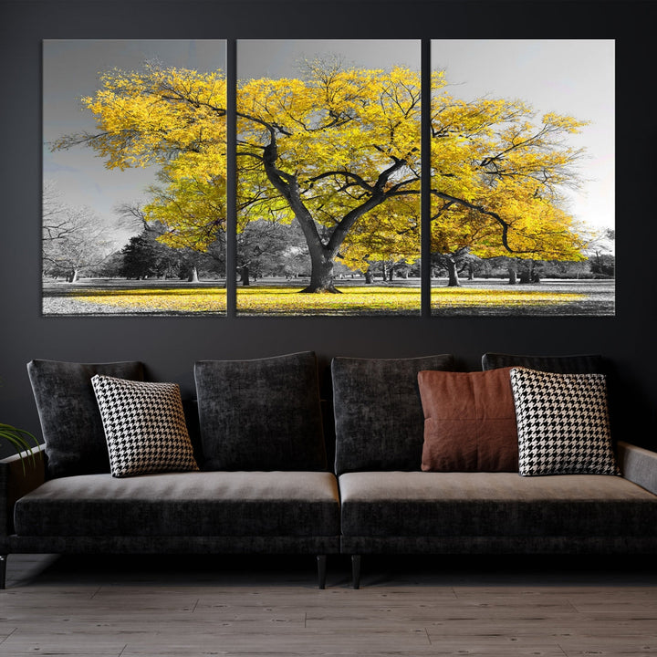 Yellow Tree Large Canvas Print Landscape Photo Wall Art Home Decoration