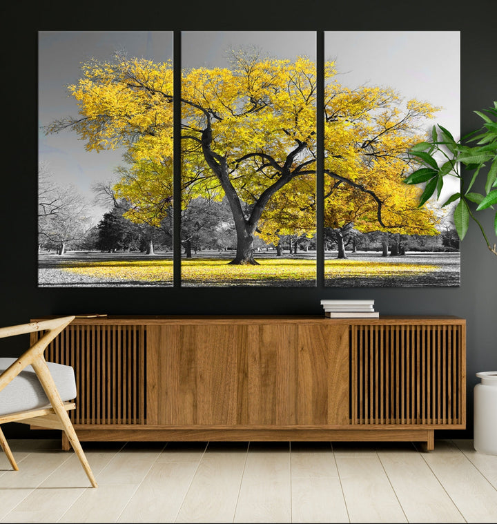 Yellow Tree Large Canvas Print Landscape Photo Wall Art Home Decoration