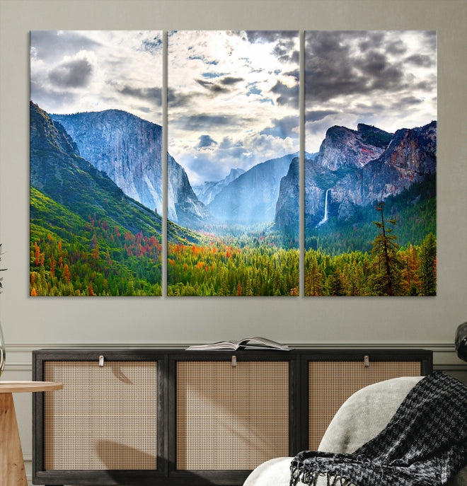 Yosemite National Park El Capitan Landscape Canvas Wall Art Giclee Print