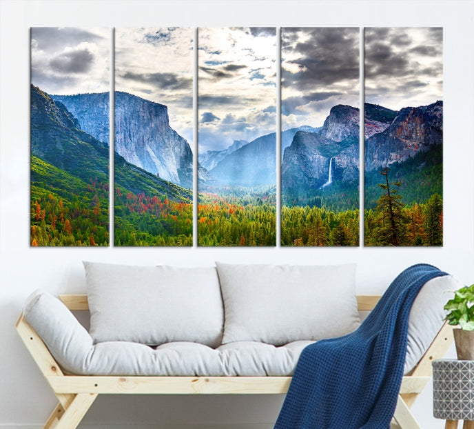 Yosemite National Park El Capitan Landscape Canvas Wall Art Giclee Print