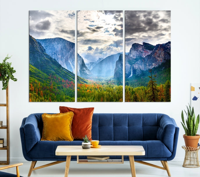 Yosemite National Park El Capitan Landscape Canvas Wall Art Giclee Print