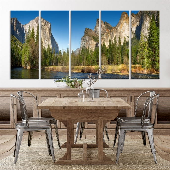 Yosemite National Park Scenery Wall Art Multipanel Canvas PrintFramed Ready to Hang