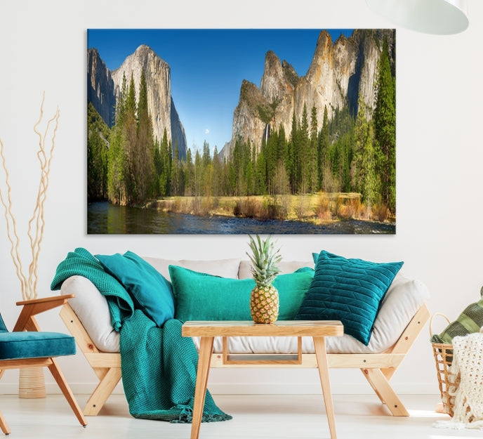 Yosemite National Park Scenery Wall Art Multipanel Canvas PrintFramed Ready to Hang