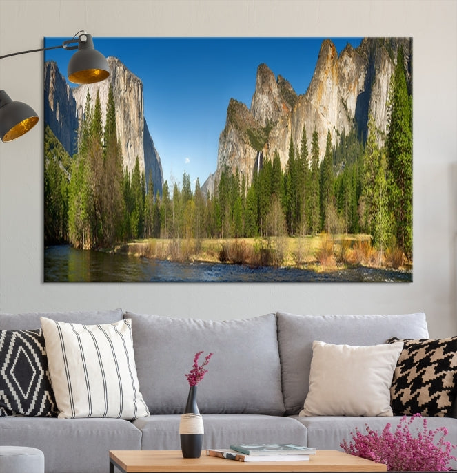 Yosemite National Park Scenery Wall Art Multipanel Canvas PrintFramed Ready to Hang