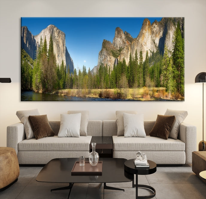 Yosemite National Park Scenery Wall Art Multipanel Canvas PrintFramed Ready to Hang