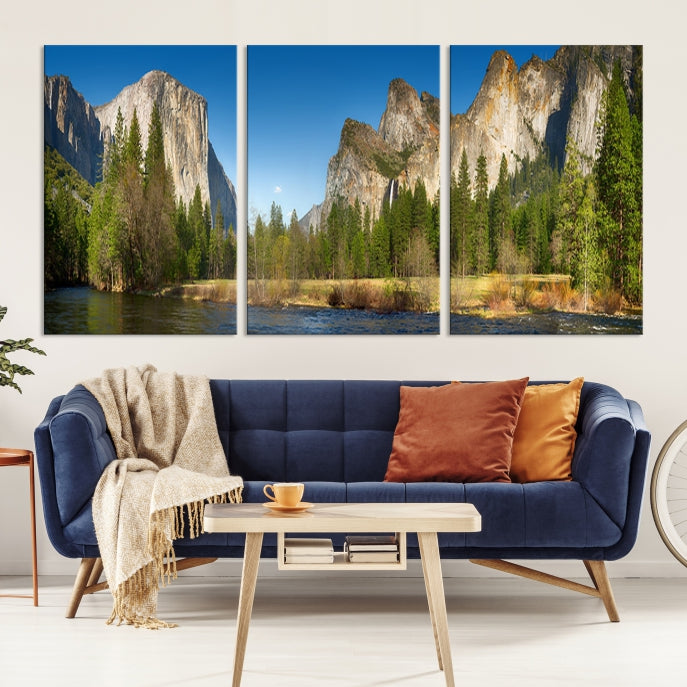 Yosemite National Park Scenery Wall Art Multipanel Canvas PrintFramed Ready to Hang