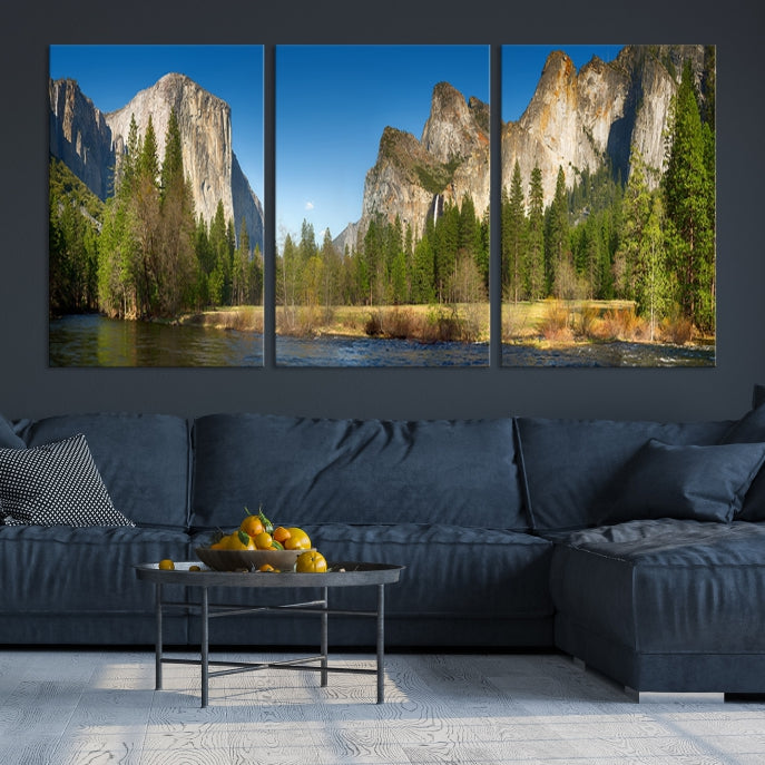 Yosemite National Park Scenery Wall Art Multipanel Canvas PrintFramed Ready to Hang