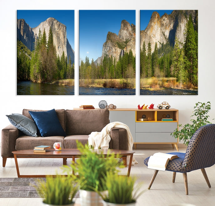 Yosemite National Park Scenery Wall Art Multipanel Canvas PrintFramed Ready to Hang