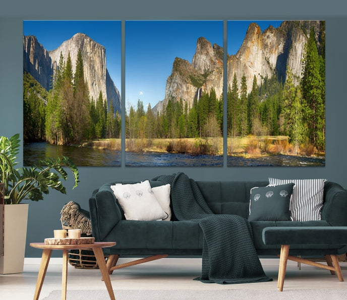 Yosemite National Park Scenery Wall Art Multipanel Canvas PrintFramed Ready to Hang