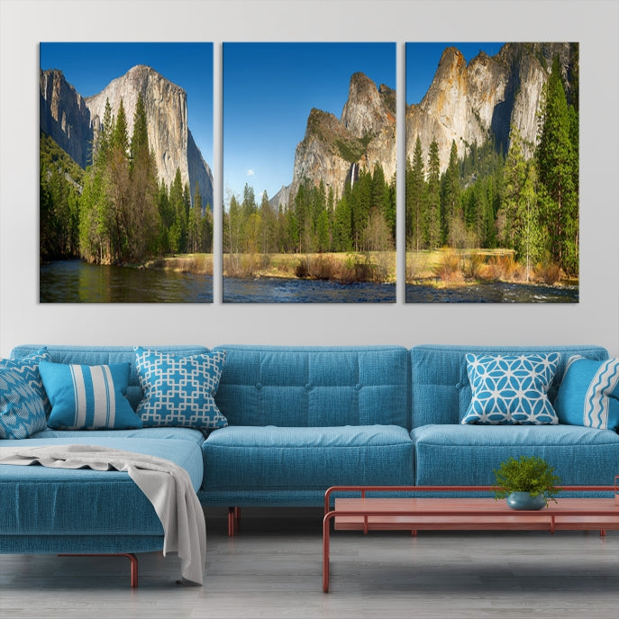 Yosemite National Park Scenery Wall Art Multipanel Canvas PrintFramed Ready to Hang