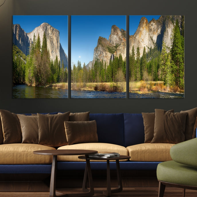 Yosemite National Park Scenery Wall Art Multipanel Canvas PrintFramed Ready to Hang