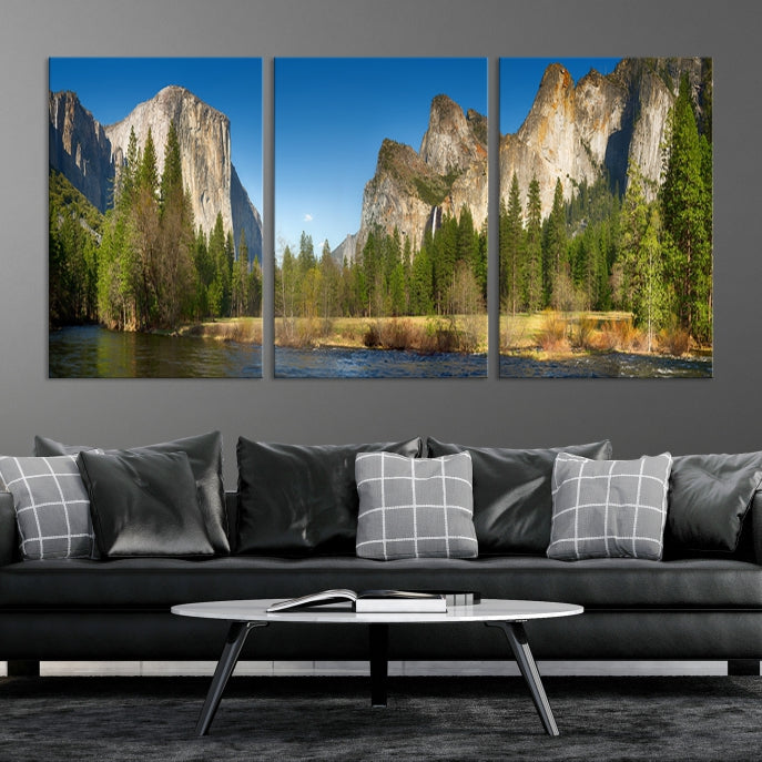 Yosemite National Park Scenery Wall Art Multipanel Canvas PrintFramed Ready to Hang