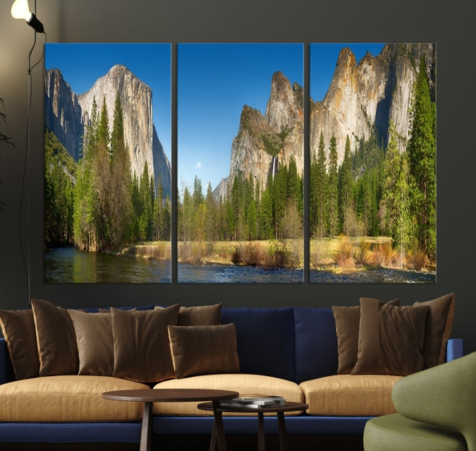 Yosemite National Park Scenery Wall Art Multipanel Canvas PrintFramed Ready to Hang