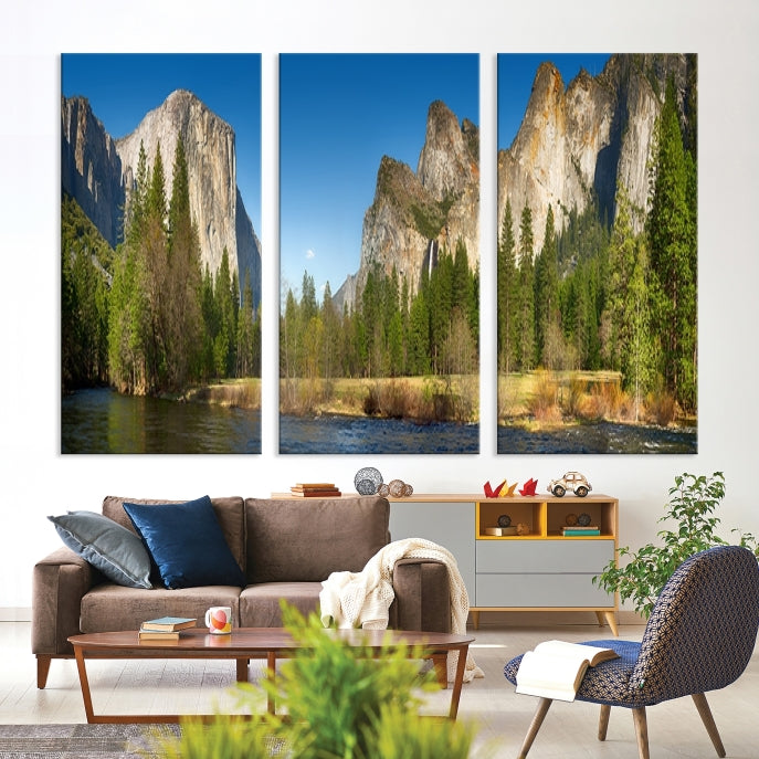 Yosemite National Park Scenery Wall Art Multipanel Canvas PrintFramed Ready to Hang