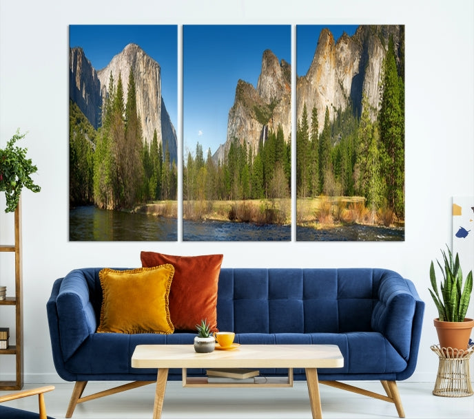 Yosemite National Park Scenery Wall Art Multipanel Canvas PrintFramed Ready to Hang