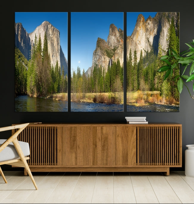 Yosemite National Park Scenery Wall Art Multipanel Canvas PrintFramed Ready to Hang