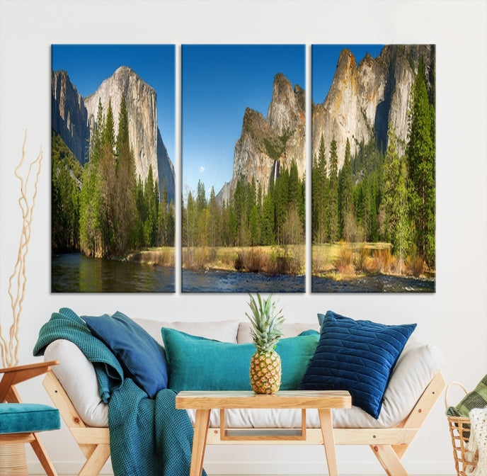 Yosemite National Park Scenery Wall Art Multipanel Canvas PrintFramed Ready to Hang