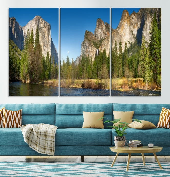 Yosemite National Park Scenery Wall Art Multipanel Canvas PrintFramed Ready to Hang