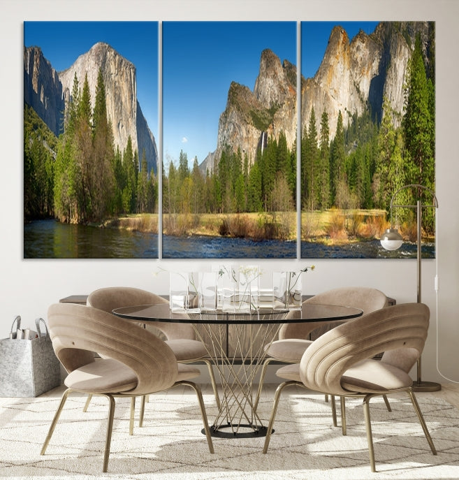 Yosemite National Park Scenery Wall Art Multipanel Canvas PrintFramed Ready to Hang