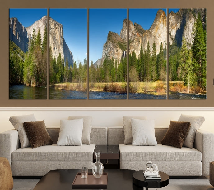 Yosemite National Park Scenery Wall Art Multipanel Canvas PrintFramed Ready to Hang